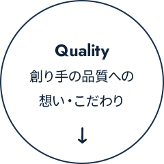 Quality 創り手の品質への想い・こだわり